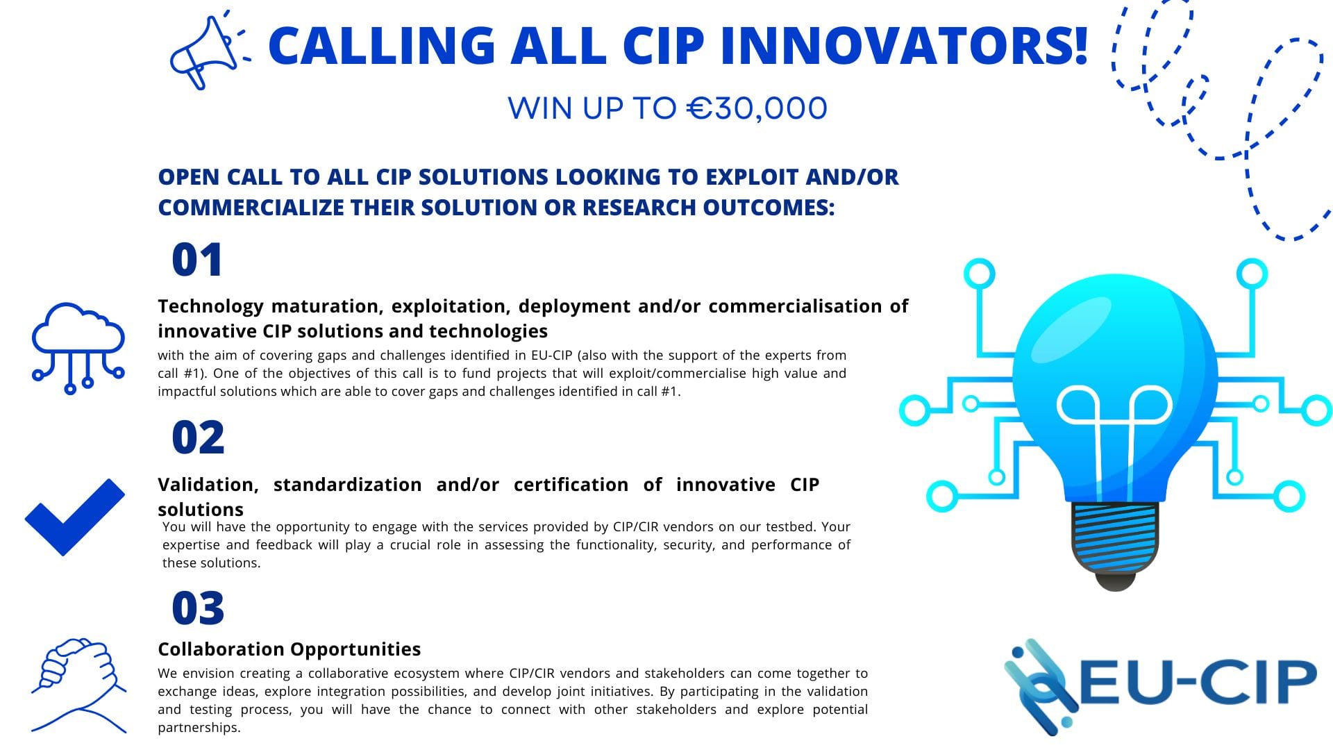New open call to support innovators. Application opened until February 1st 2024